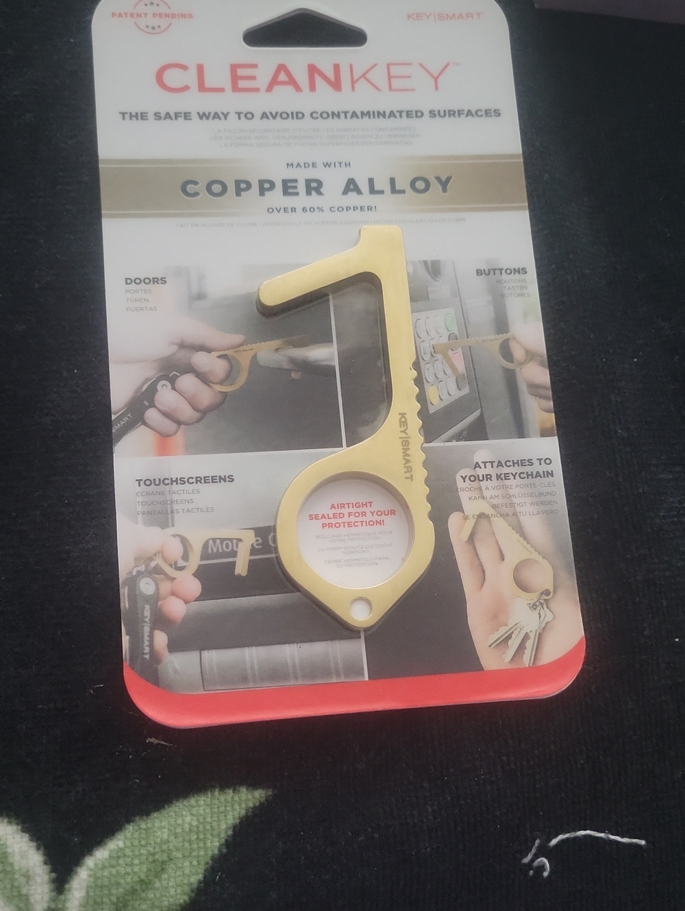 CleanKey Copper Alloy No-Touch Tool in Gold